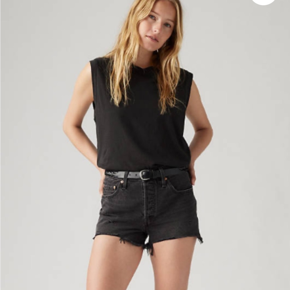 Levi’s 501 Black Denim Shorts High Rise
